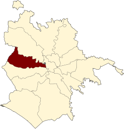 Roma Municipio XIII locator map